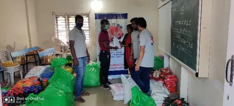 Food items received for distribution