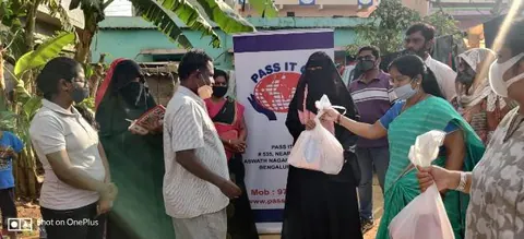 Food kit distribution at Hegde Nagar with Google India