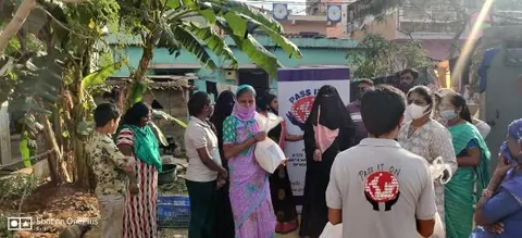 Food kit distribution at Hegde Nagar with Google India