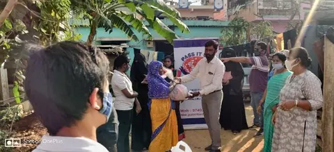 Food kit distribution at Hegde Nagar with Google India