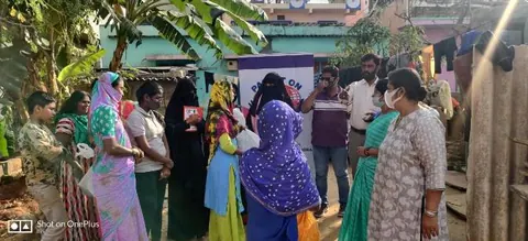 Food kit distribution at Hegde Nagar with Google India