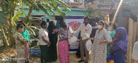 Food kit distribution at Hegde Nagar with Google India