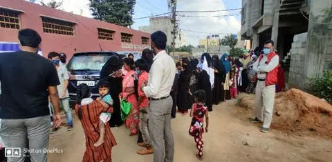 Food kit distribution at Nagareshwara Nagenahalli