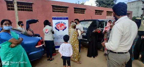 Food kit distribution at Nagareshwara Nagenahalli
