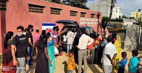 Food kit distribution at Nagareshwara Nagenahalli