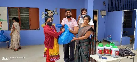 Food kits for staff of Shikshana Dhaara Vidyaniketan