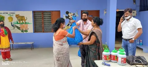 Food kits for staff of Shikshana Dhaara Vidyaniketan