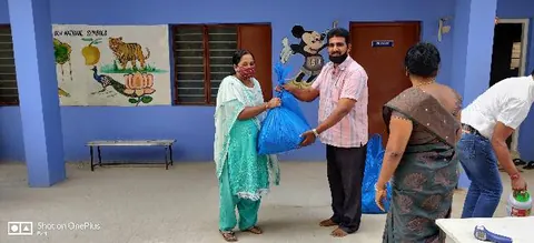Food kits for staff of Shikshana Dhaara Vidyaniketan
