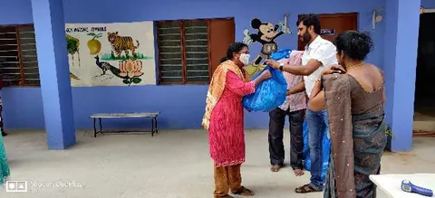 Food kits for staff of Shikshana Dhaara Vidyaniketan