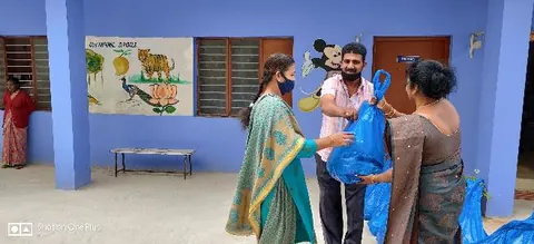Food kits for staff of Shikshana Dhaara Vidyaniketan