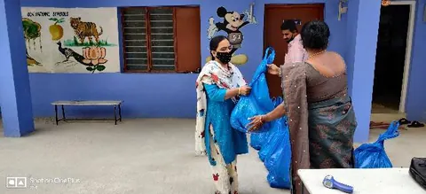 Food kits for staff of Shikshana Dhaara Vidyaniketan