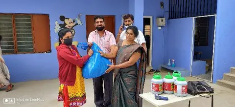 Food kits for staff of Shikshana Dhaara Vidyaniketan