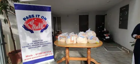 Food kit distribution at Shivaram Karanth Nagar