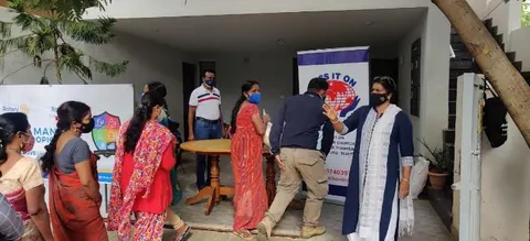 Food kit distribution at SRK Nagar