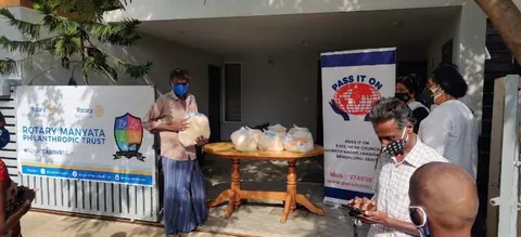 Food kit distribution at SRK Nagar