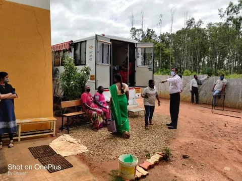 Medical camp — eye check-up