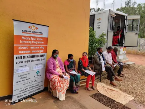 Medical camp — eye check-up