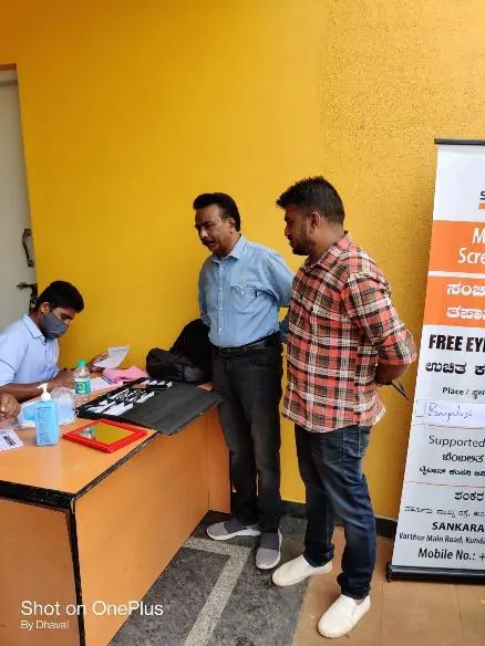 Medical camp — eye check-up